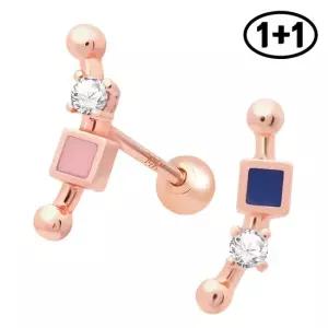 14K 골드핀 에밀리 스틱 피어싱 1+1