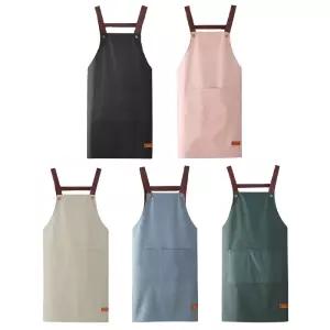 베이직 앞치마 방수 H형 폴리에스테르 주방 카페 바리스타 어린이집 식당 ODM-APRON05