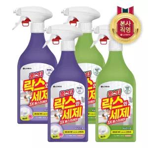 홈스타 락스와세제 3X 스프레이 500ml X 4개(후레쉬2+후로랄2)