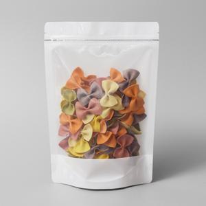 전면투명 후면화이트 지퍼스탠드, 스탠딩지퍼백 18x26cm 100장, 사이즈 7종