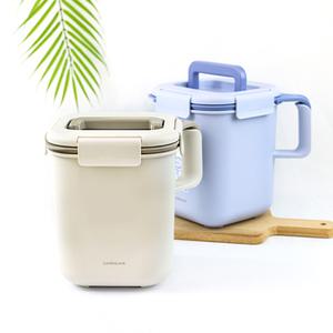 락앤락 투핸들 음식물쓰레기통 3L 베이지/바이올렛