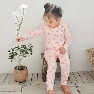 엠버 싱글스판내의 유아 아기 내복 잠옷 실내복