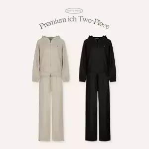 핫핑 [ICH] 제니프 ich 레글런 후드집업+밴딩 와이드팬츠set