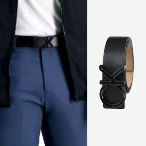 [Calvin Klein ]캘빈클라인 남성 가죽 로고 벨트 허리띠