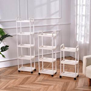 오픈형 다용도 틈새정리대 수납 플라스틱 미니트롤리