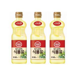 사조 해표 맑고 신선한 식용유 500ml 3개 콩기름 대두유