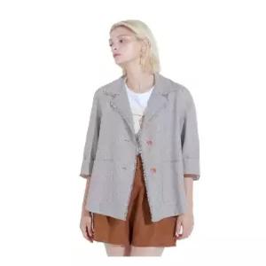 [후스타일][다니엘에스떼] 루즈핏 프린지 트위드 자켓 브라운