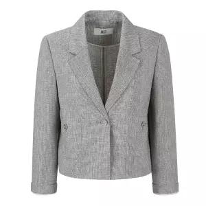 [롯데백화점]베스띠벨리 린넨블렌디드 체크 크롭 자켓 BIJAE2132