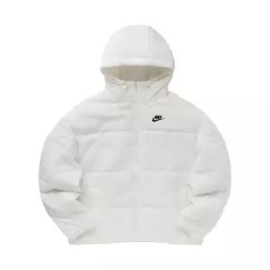 (W) Nike Classic Therma-Fit Loose Hooded Puffer Jacket White - Asia (W) 나이키 클래식 써마핏 루즈 후