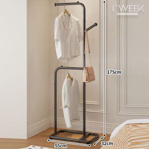 아이위크 철제 슬림 옷걸이 2단 미니 행거