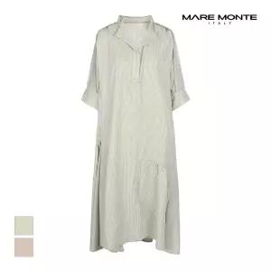 [마레몬떼] 트임넥 루즈핏 롱 원피스_M235MOP27M0