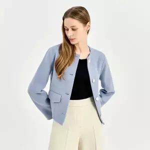 [하프클럽/S쏠레지아]에스쏠레지아 라운드넥 핸드메이드 자켓 SOO1ZJK020