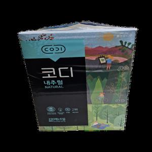쌍용씨앤비 CODI 코디 내추럴 각티슈 230매 6입 x2개