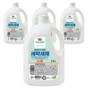 줌 베이직 베이킹소다 담은 액체 세탁세제 본품, 2.5L, 4개 one option