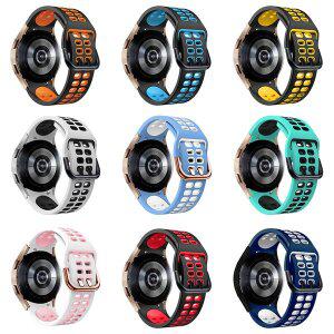 갤럭시 워치 5 4 3 클래식 밴드 캐주얼 배색 컬러 실리콘 스포츠 루프 스트랩 시계줄 40 42 44 4