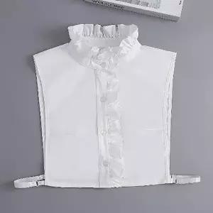 [셀러허브 1]OHS CAFE9854 레이스 차이나 코튼 페이크 블라우스