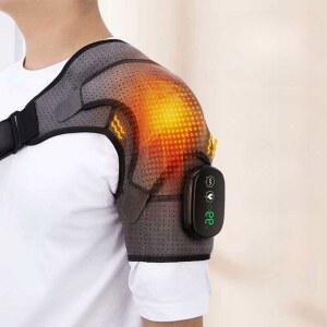 어깨 온찜질기 어깨용 온열기 검정색 뒷목 전기찜질기 홈케어 원적외선 목어깨