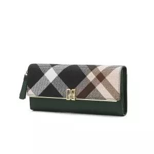 [롯데백화점]닥스 액세서리 [닥스핸드백][선물포장/쇼핑백동봉] 그린 체크 DD로고 가죽 장지갑 DCWA5F351