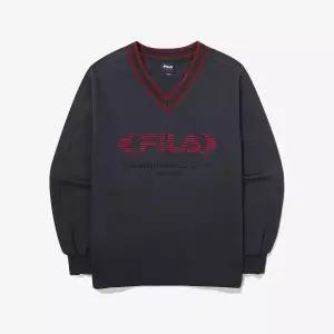 [휠라](광주신세계)[FILA] 브이넥 로고 맨투맨 (FS2POG3151F_IDO)