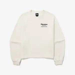 [휠라](광주신세계)[FILA] 세미 크롭 스몰 그래픽 맨투맨 (FS2POG3152F_SWH)