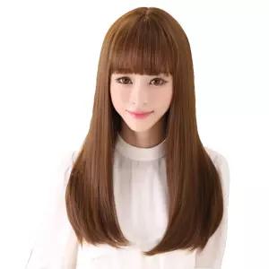 뿌이뿌이가발 여성 코즈 패션 미디움 단발 생머리 통가발