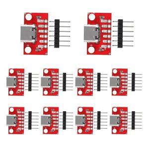 DIANN 10pcs USB 타입-C 브레이크아웃 보드 시리얼 베이직 브레이크아웃 여성 커넥터 타입 PCB 컨버터 보드