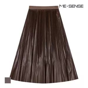 [미센스] 가죽 플리츠 밴딩 스커트_MB4XSKM310Z