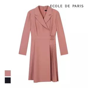 [에꼴드파리] 사이드 주름카라 원피스_CB2XWOA020Z