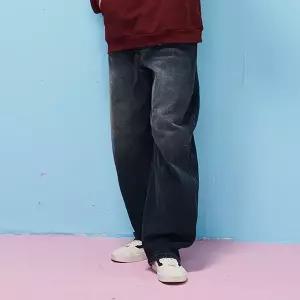 [에꼴리에] 남자 봄이월 입체 배기 다크 블루진(25C5204)