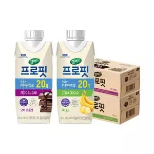 셀렉스 프로핏 모카 초콜릿 250ml, 18개 + 드링크 바나나 250ml, 18개