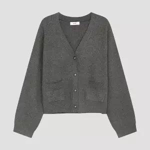 [롯데백화점]리스트 루즈핏 브이넥 크롭 가디건 TSKCDP72030