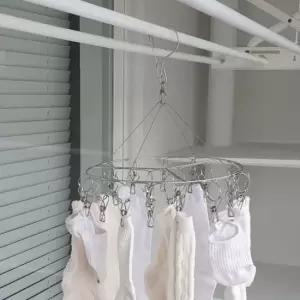 양말 빨래집게 스텐 원형 미니건조대 20구 미니건조대 빨랫대 베란다빨래건조대