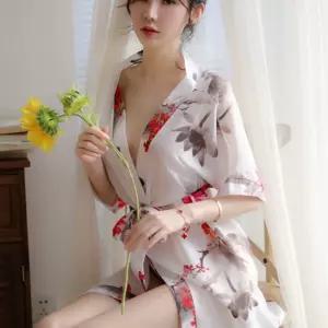 여성 실크 목욕가운 오리엔탈 샤워 로브 골프 잠옷 호텔