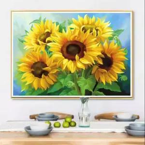 해바라기 보석십자수 액자포함 비즈 십자수 보석비즈십자수 정물화
