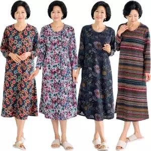 [엄마옷 로즈맘] 민보약기모홈웨어원피스