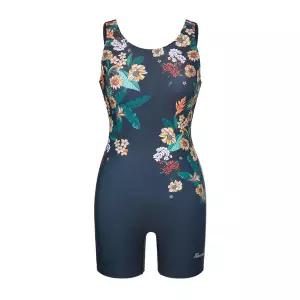 [레노마수영복](김해점)*지퍼백+끈주머니 2종 증정* 여성 플라워 U백 3부반신수영복/LF2F861-DG