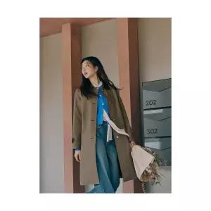 매장정품 빈폴 BEANPOLE LADIES 코튼 혼방 체크 맥 트렌치 코트 베이지 (BF483TC03A) BF483TC03A 148077