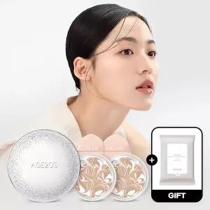 [쿠폰40%+7%묶음할인/+클랜징티슈]에이지투웨니스 뉴오리지널 스파클 에디션 화이트 케이스+리필 2