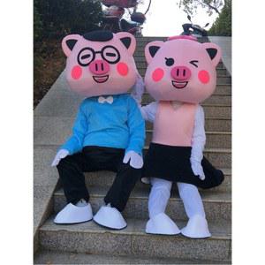 돼지 인형탈 프레 연극 의상 핑크 공연 홍보