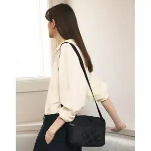 [롯데백화점]닥스 액세서리 블랙 체크 나일론 숄더백 DBBA6E863