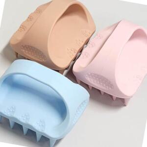 실리콘 샴푸 브러쉬 핸들 뷰티 두피 목욕 샤워 마사지 클렌징 헤어솔 지압 세정 위생 머리감기 탈모관리