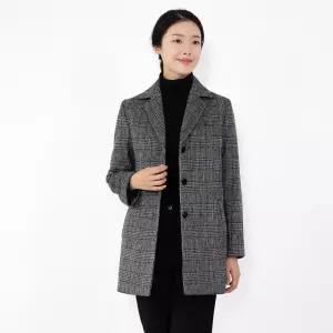 [모슬린]엄마옷 2온스 누빔 체크 하프코트 516FGH181 마담중년여성빅사이즈50대60대