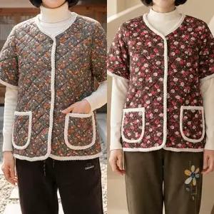 [엄마옷 로즈맘] 담하털안감반팔조끼