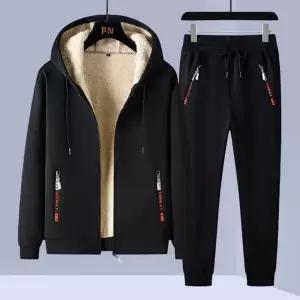 융털 상하의 세트 2XL~4XL 겨울 기모 트레이닝복 세트 남성 융털 기모바지 기모후드 세트