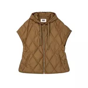 [닥스 여성]닥스 여성 카키 케이프 허리스트링 후드 퀼팅 베스트 다운  (DLJU5D001K2)