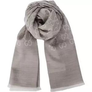 [구찌] 자카드 GG 울 실크 투톤 스카프 165904 3G646 9500 베이지