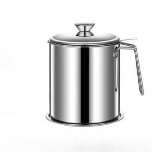 남은 식용유 보관통 가정용 거름망 기름 스텐 필터 식당 오일 포트 4L 스틸손잡이 304