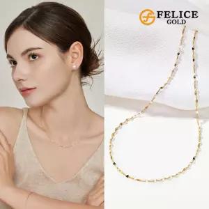 [펠리체골드] 14k 샤이닝 체인 목걸이