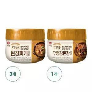 [CJ제일제당]다담 된장찌개양념 530G 3 + 우럭강된장양념 500G 1