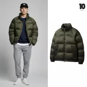 [백화점 출고] 탑텐 패딩 남자 에어테크 볼륩 헤비 카키 하이넥 퀼팅 숏 보온성 데일리 자켓 점퍼
